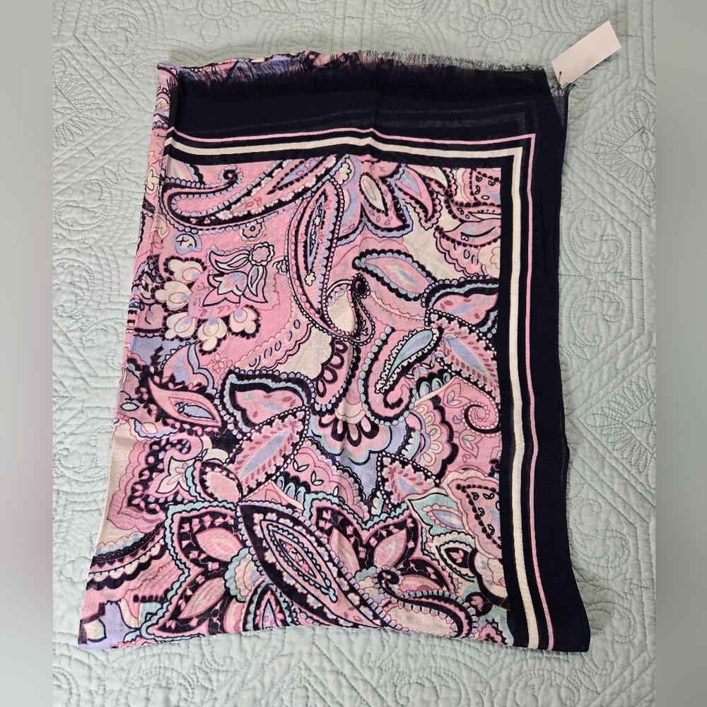 NWT Talbots Paisley Scarf 100% Modal